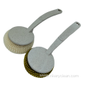 Gold Plated PET Cleaning Scourer with Handle